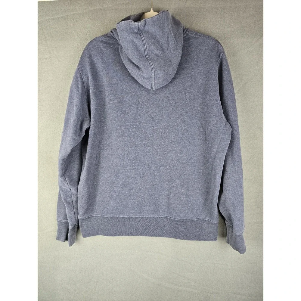The North Face Hoodie Mens L Blue Logo Pullover Sweatshirt Outdoor Gorpcore